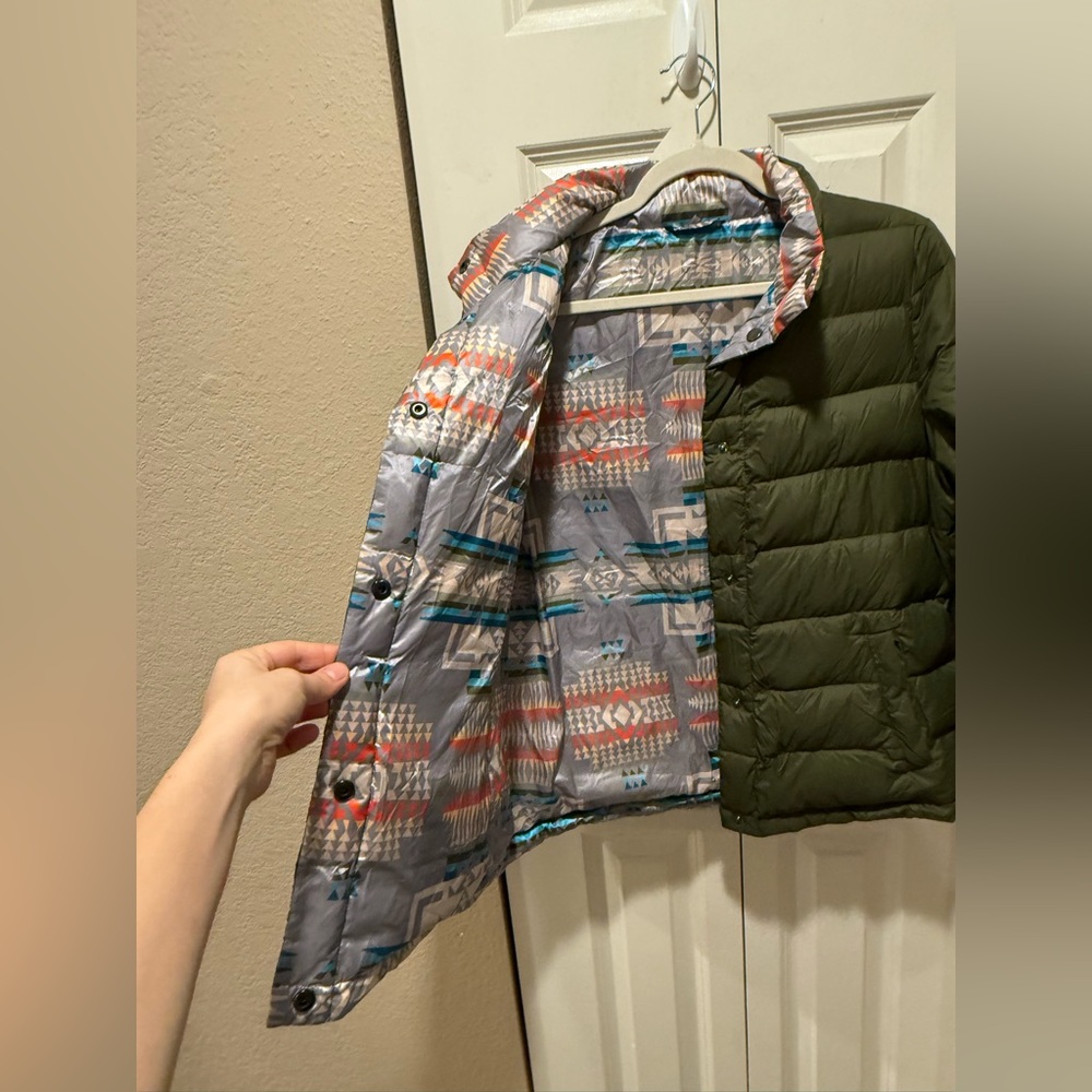 Pendleton Down Jacket Reversible Green Women’s Li… - image 7
